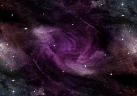 Stars of a planet and galaxy in a free spaceの写真素材