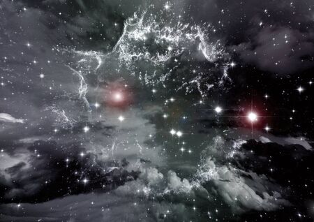 Stars of a planet and galaxy in a free space