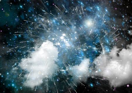 Stars of a planet and galaxy in a free space