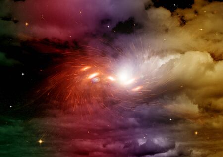 Stars of a planet and galaxy in a free space