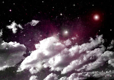 galaxy in a free space. 3D renderingの写真素材