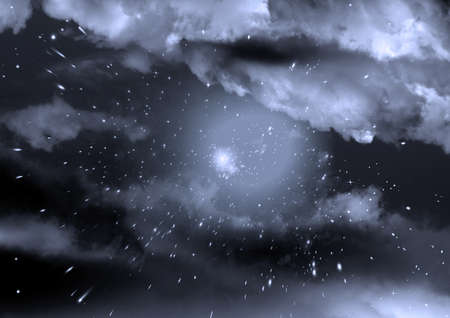 galaxy in a free space. 3D renderingの写真素材