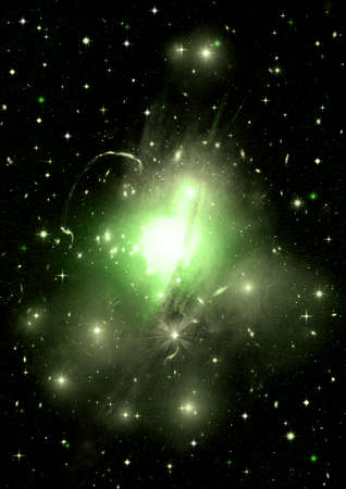 galaxy in a free space. 3D renderingの写真素材