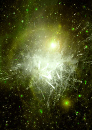 Stars of a planet and galaxy in a free spaceの写真素材