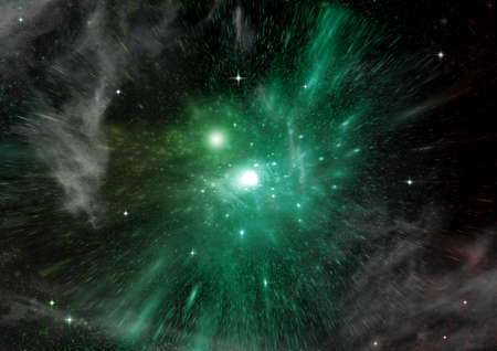 Stars of a planet and galaxy in a free spaceの写真素材