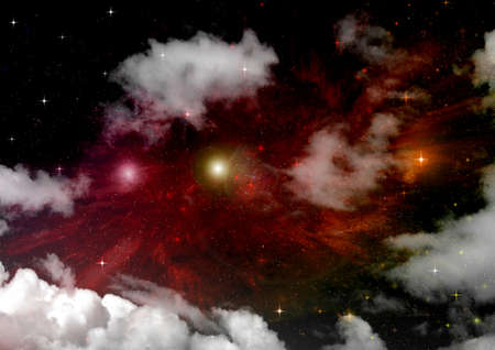 galaxy in a free space. 3D renderingの写真素材