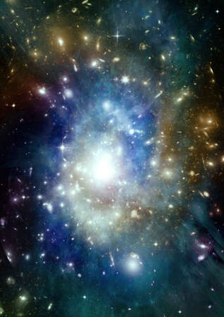 galaxy in a free space. 3D renderingの写真素材