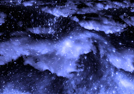galaxy in a free space. 3D renderingの写真素材