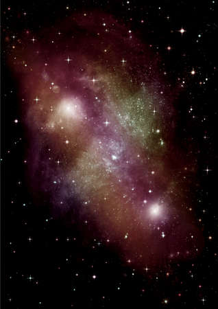 galaxy in a free space. 3D renderingの写真素材