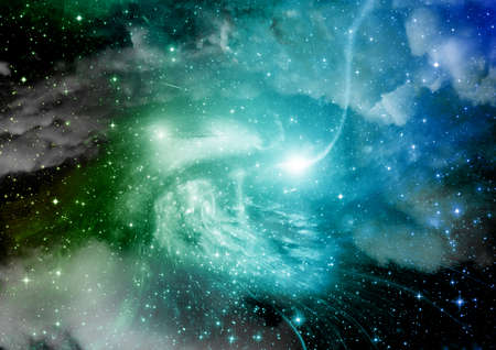galaxy in a free space. 3D renderingの写真素材