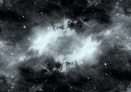 Stars of a planet and galaxy in a free spaceの写真素材