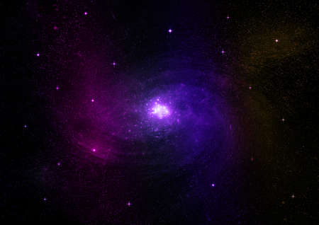 Stars of a planet and galaxy in a free spaceの写真素材