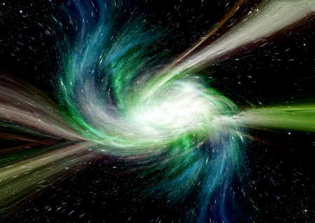 Stars of a planet and galaxy in a free spaceの写真素材