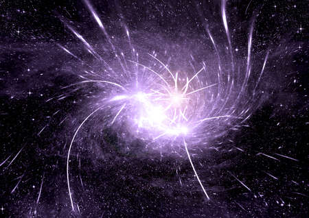 Stars of a planet and galaxy in a free spaceの写真素材