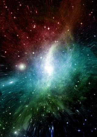 Stars of a planet and galaxy in a free spaceの写真素材