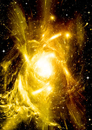 Stars of a planet and galaxy in a free spaceの写真素材