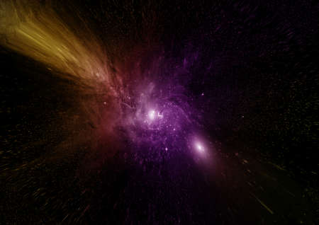 Stars of a planet and galaxy in a free spaceの写真素材