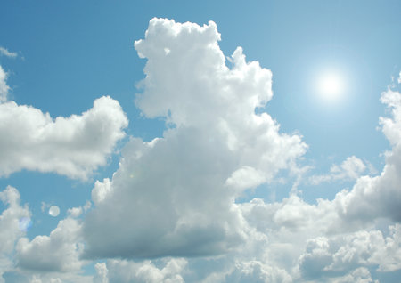 Cloudy sky backgroundの写真素材