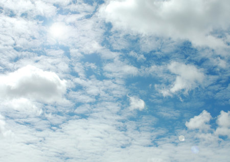 Cloudy sky backgroundの写真素材