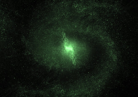 galaxy in a free space. 3D renderingの写真素材