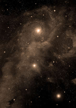 galaxy in a free space. 3D renderingの写真素材