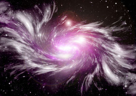 galaxy in a free space. 3D renderingの写真素材