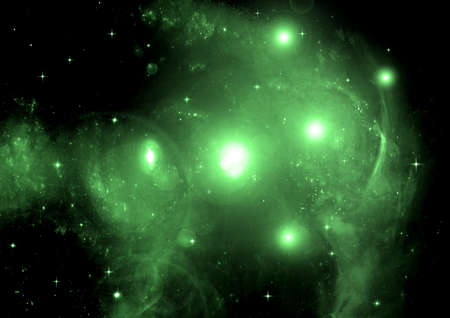 Stars of a planet and galaxy in a free spaceの写真素材