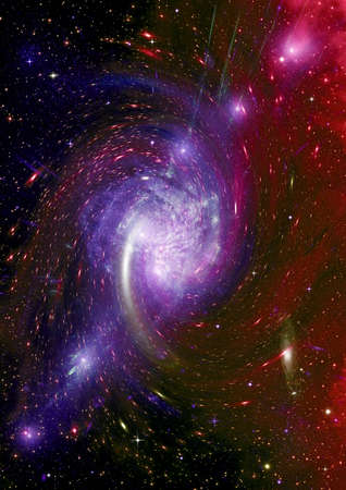 Stars of a planet and galaxy in a free spaceの写真素材
