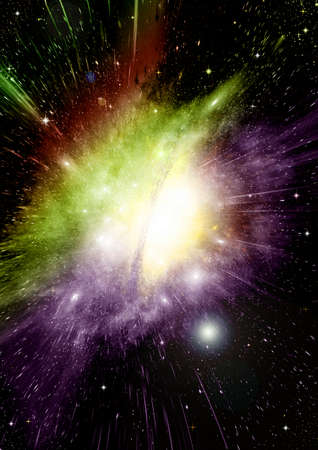 Stars of a planet and galaxy in a free spaceの写真素材