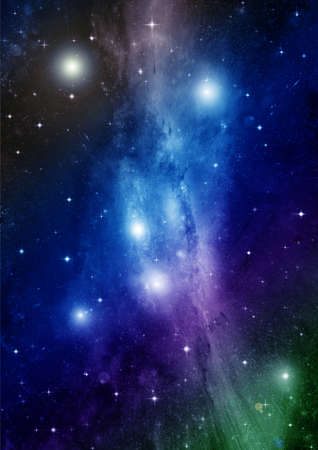 galaxy in a free space. 3D renderingの写真素材