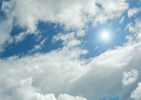 white air clouds in the blue skyの写真素材
