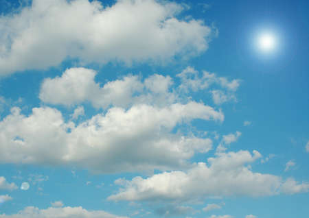 white air clouds in the blue skyの写真素材