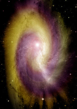Stars of a planet and galaxy in a free spaceの写真素材