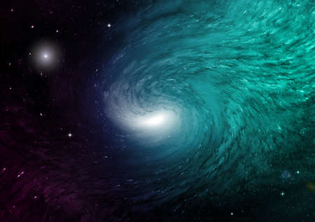 Stars of a planet and galaxy in a free spaceの写真素材