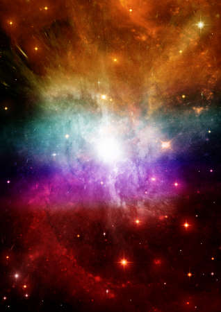 Stars of a planet and galaxy in a free spaceの写真素材