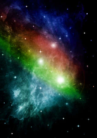 Stars of a planet and galaxy in a free spaceの写真素材