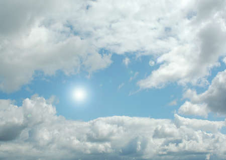 white air clouds in the blue skyの写真素材