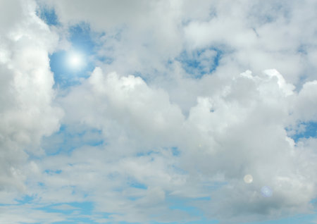 Cloudy sky backgroundの写真素材