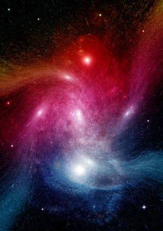 Stars of a planet and galaxy in a free spaceの写真素材