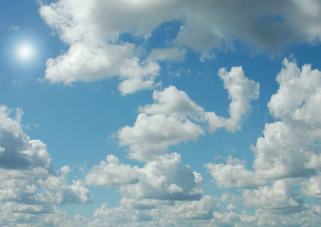 white air clouds in the blue skyの写真素材