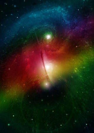 galaxy in a free space. 3D renderingの写真素材
