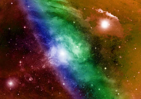 galaxy in a free space. 3D renderingの写真素材