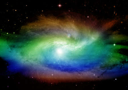 Stars of a planet and galaxy in a free spaceの写真素材