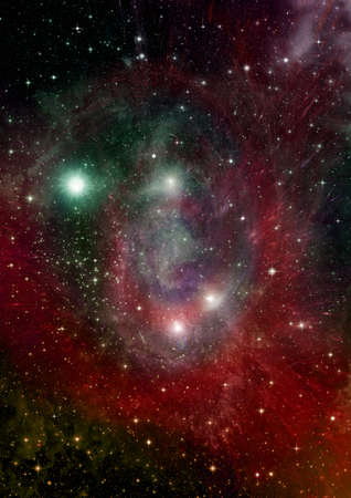 Stars of a planet and galaxy in a free spaceの写真素材
