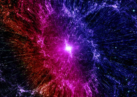 galaxy in a free space. 3D renderingの写真素材
