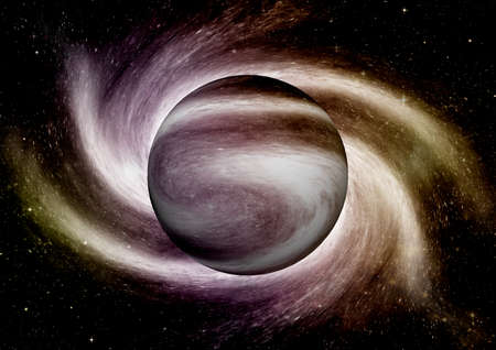 galaxy in a free space. 3D renderingの写真素材