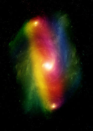 Stars of a planet and galaxy in a free spaceの写真素材
