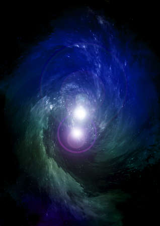 Stars of a planet and galaxy in a free space 
3D renderingの写真素材