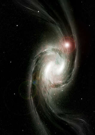 Stars of a planet and galaxy in a free spaceの写真素材
