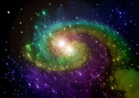 Stars of a planet and galaxy in a free space Elements of this image furnishedの写真素材